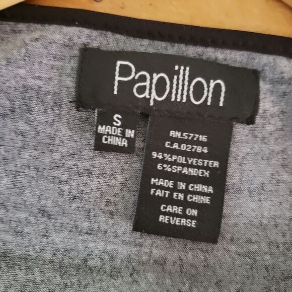 Papillon Small Black And White Sleeveless Floral Print Mini Dress Tunic - Picture 6 of 10